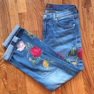 7 For All Mankind Rose Garden Boyfriend Jeans